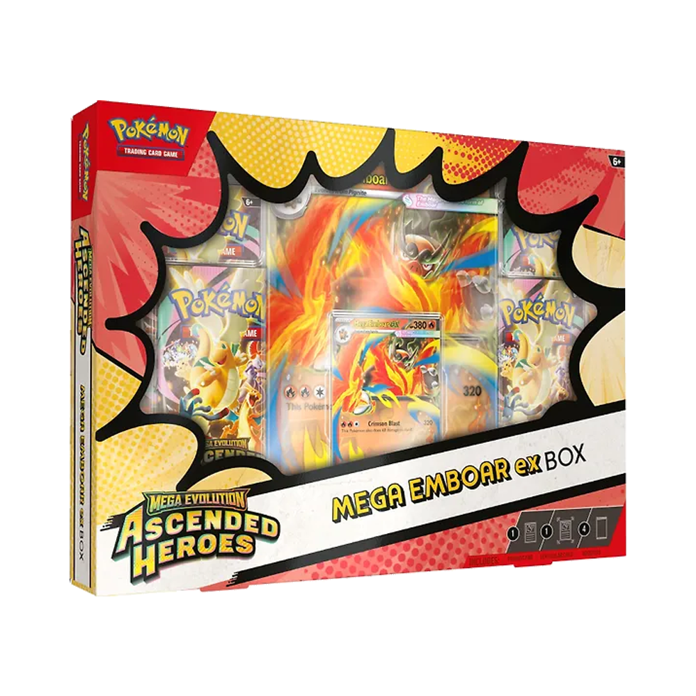 Pokémon Mega Evolution: Ascended Heroes Mega Emboar EX Box