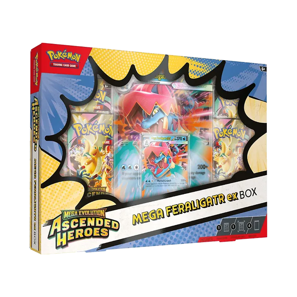 Pokémon Mega Evolution: Ascended Heroes Mega Feraligatr EX Box