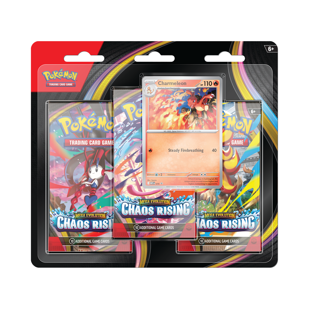 Pokémon Mega Evolution: Chaos Rising 3-Pack Blister (ME04)
