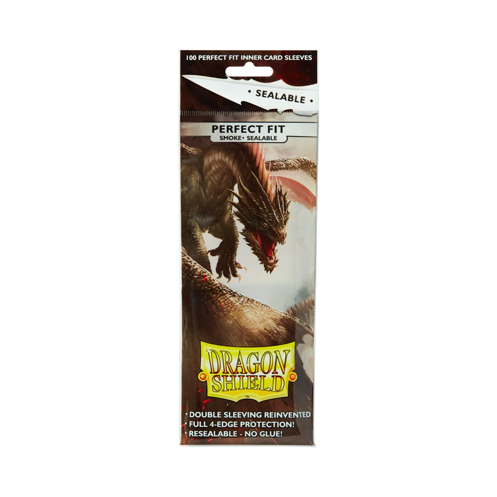Dragon Shield: Sealable Perfect Fit Sleeves (100) - Smoke