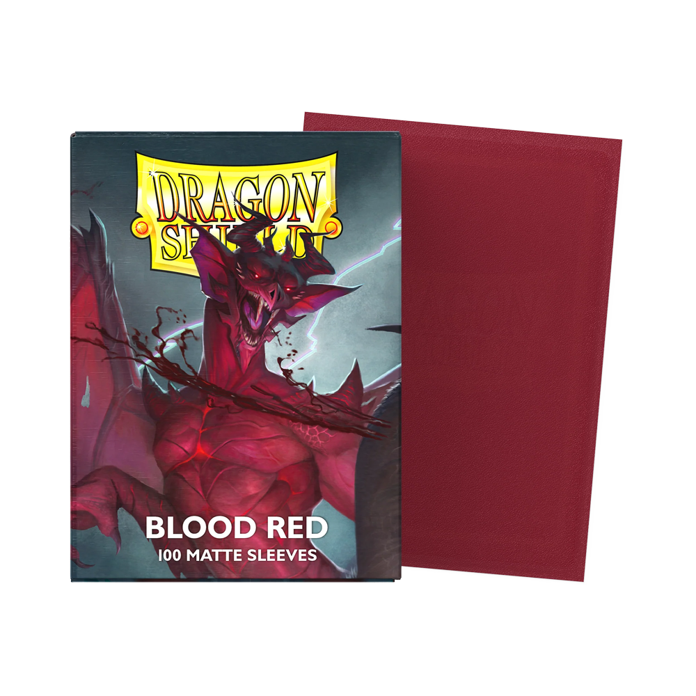 Dragon Shield: Standard Matte Sleeves (100) - Blood Red