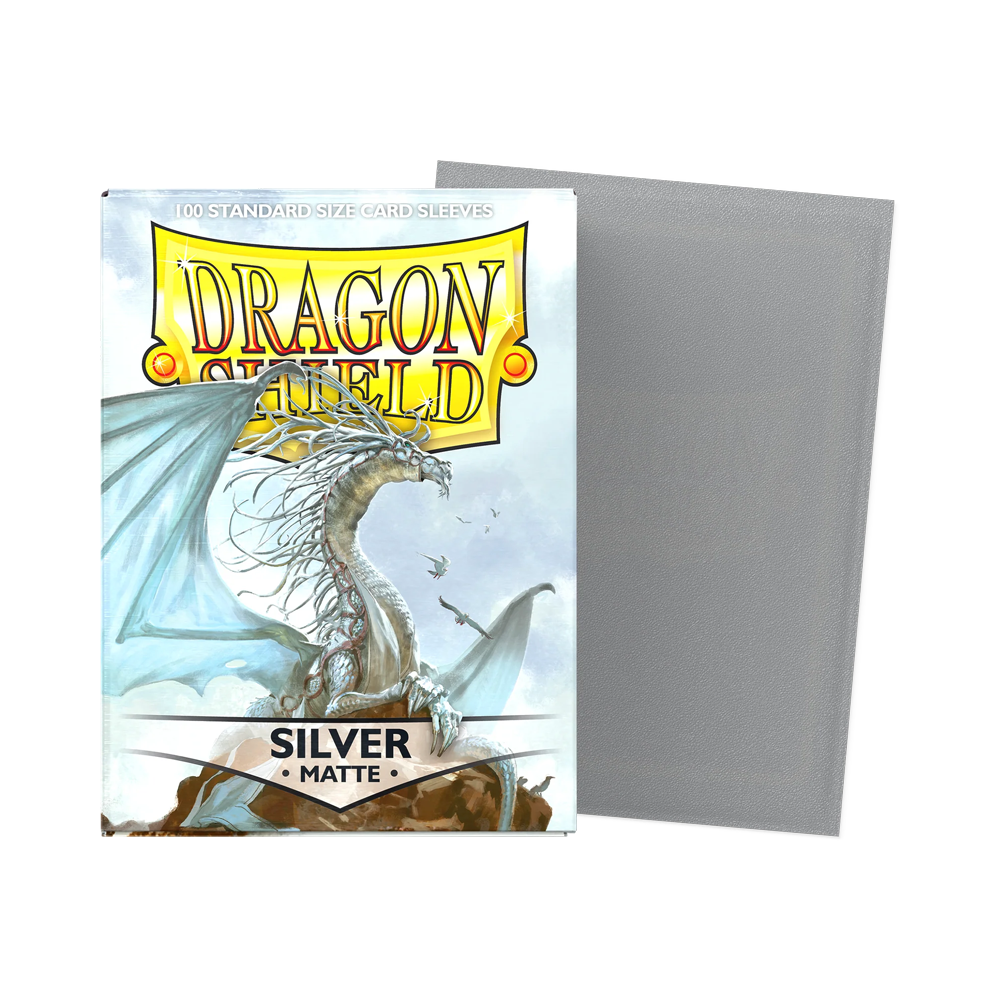 Dragon Shield: Standard Matte Sleeves (100) - Silver