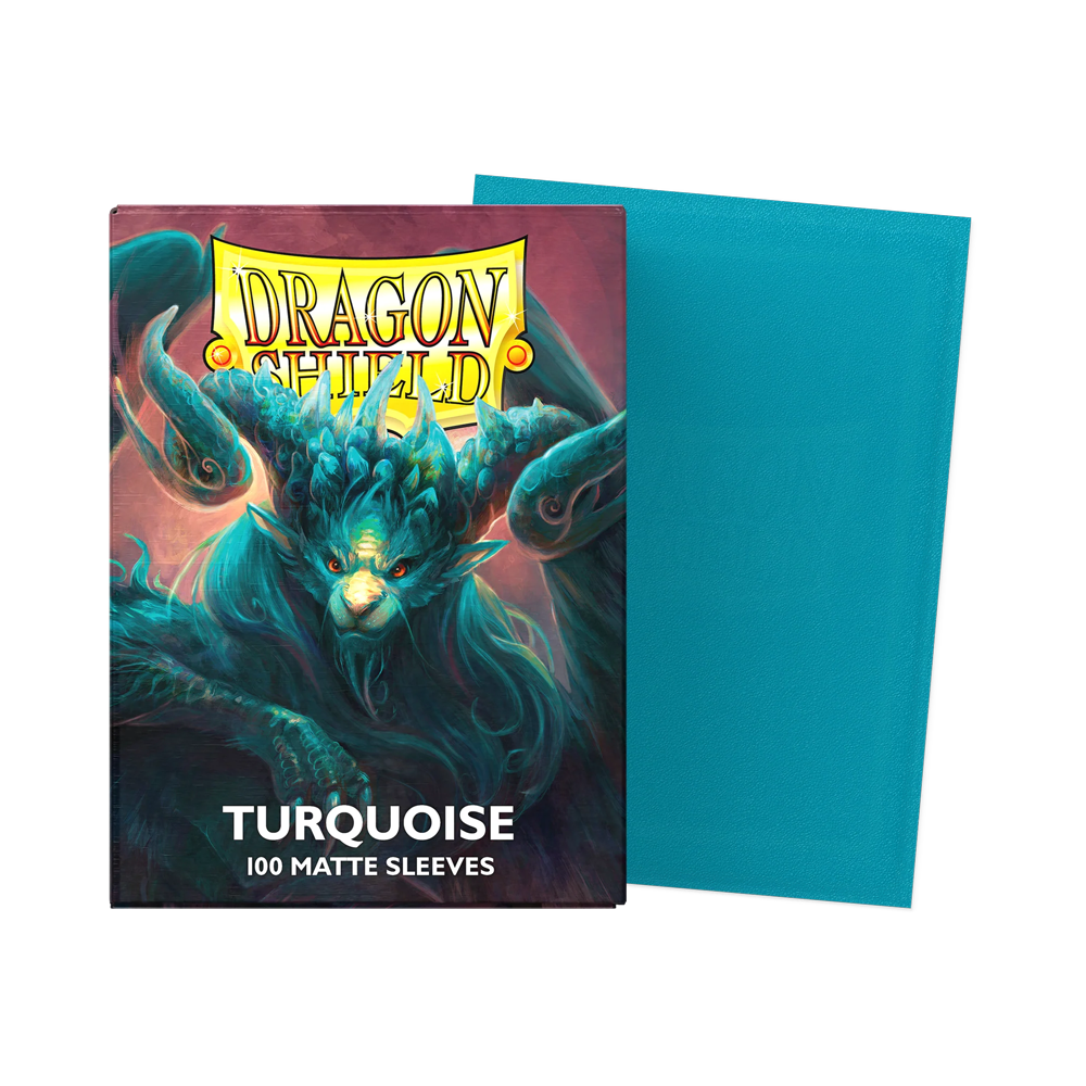 Dragon Shield: Standard Matte Sleeves (100) - Turquoise (Players' Choice Matte Sleeves)