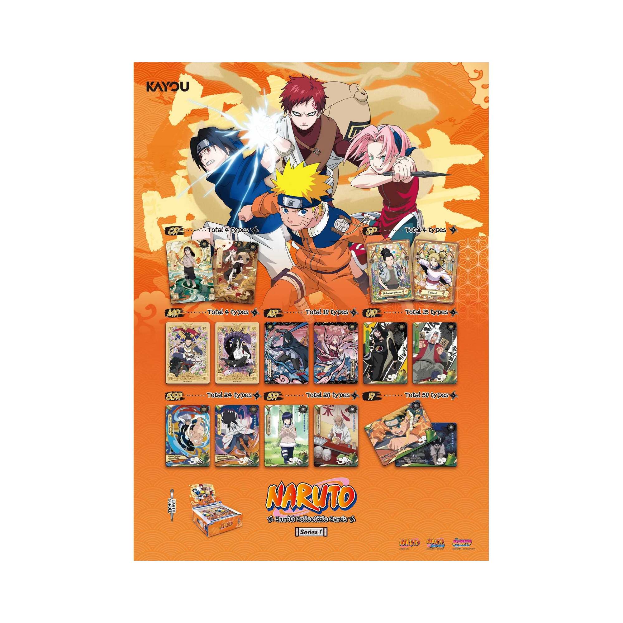 KAYOU Naruto: Smriti Collectible Cards Earth Scroll Blister Booster Pack