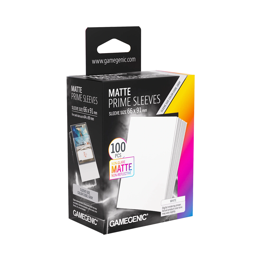 Gamegenic: Matte Prime Sleeves Standard Size (100 st) - Vit