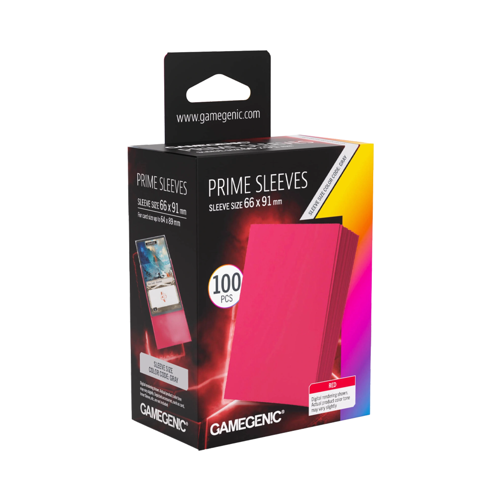 Gamegenic: Prime Sleeves Standard Size (100 st) - Röd