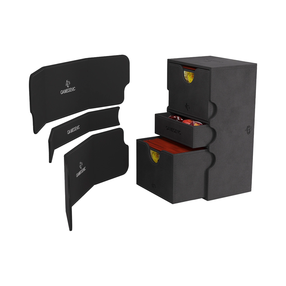 Gamegenic: Stronghold 200+ XL Convertible Deck Box - Black