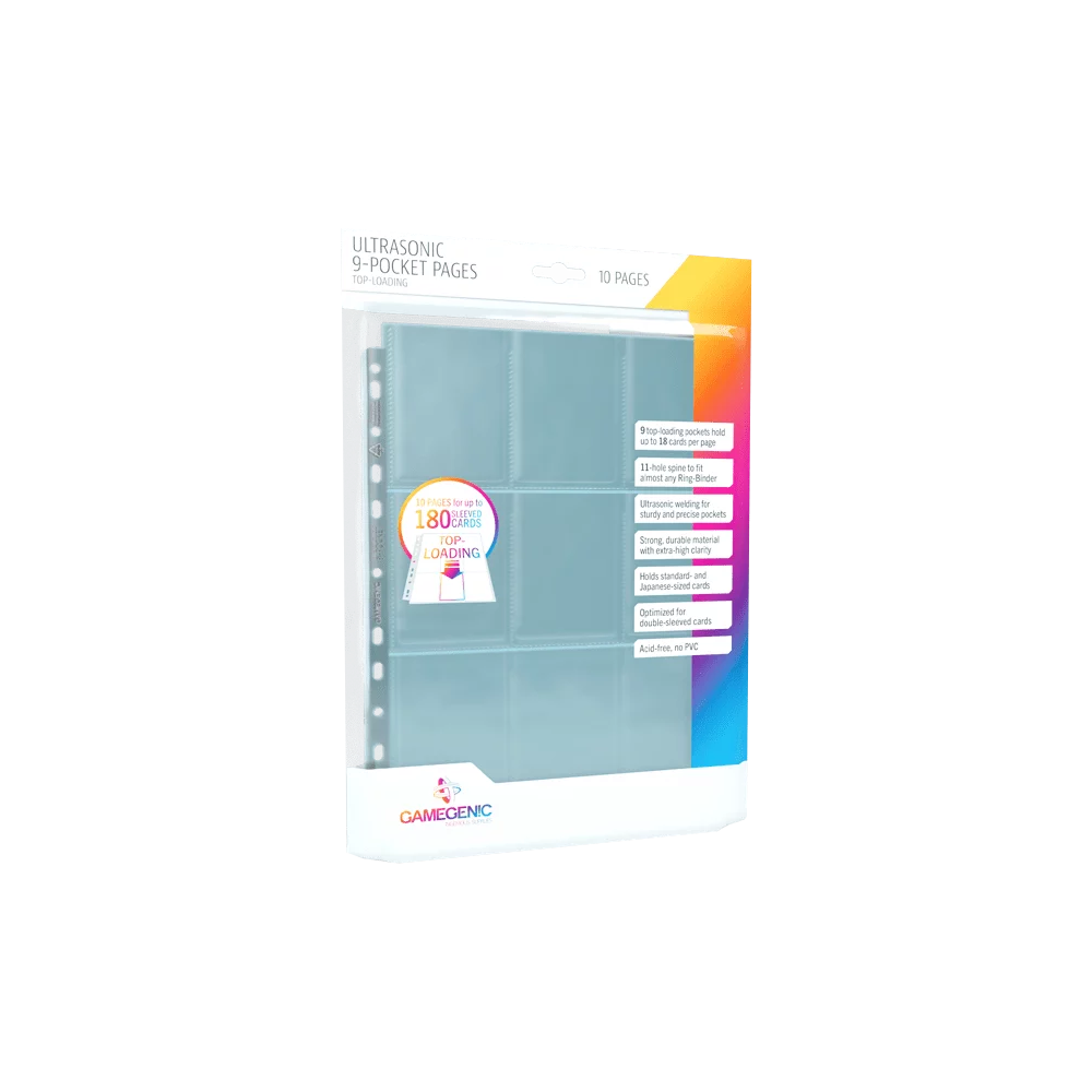 Gamegenic: Ultrasonic 9-Pocket Pages Top-Loading (10 sidor)