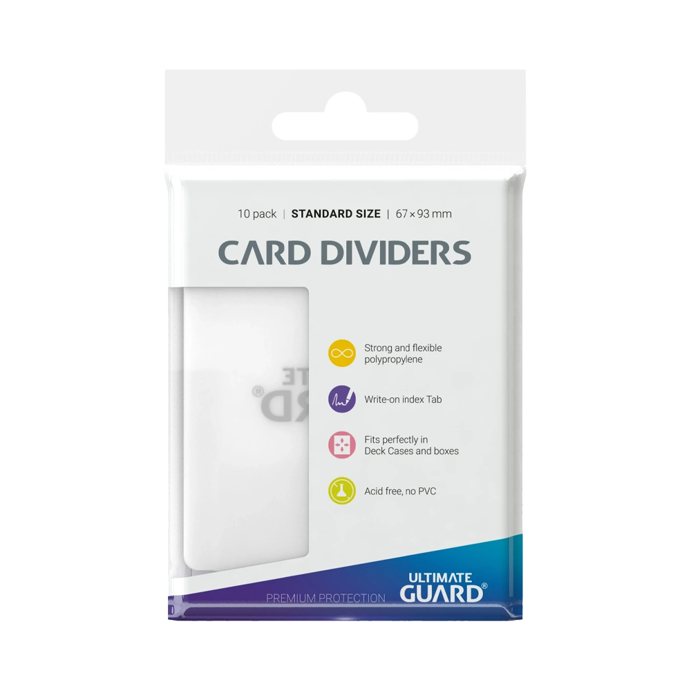 Ultimate Guard: Card Dividers Standard Size (10) - Transparent