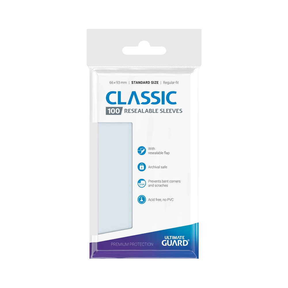 Ultimate Guard: Classic Sleeves Standard Size (100) - Resealable