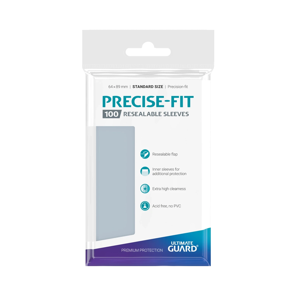 Ultimate Guard: Precise-Fit Sleeves Standard Size (100) - Resealable