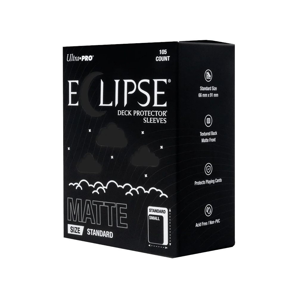 Ultra PRO: ECLIPSE Matte Standard Deck Protector Sleeves (105ct) - Jet Black