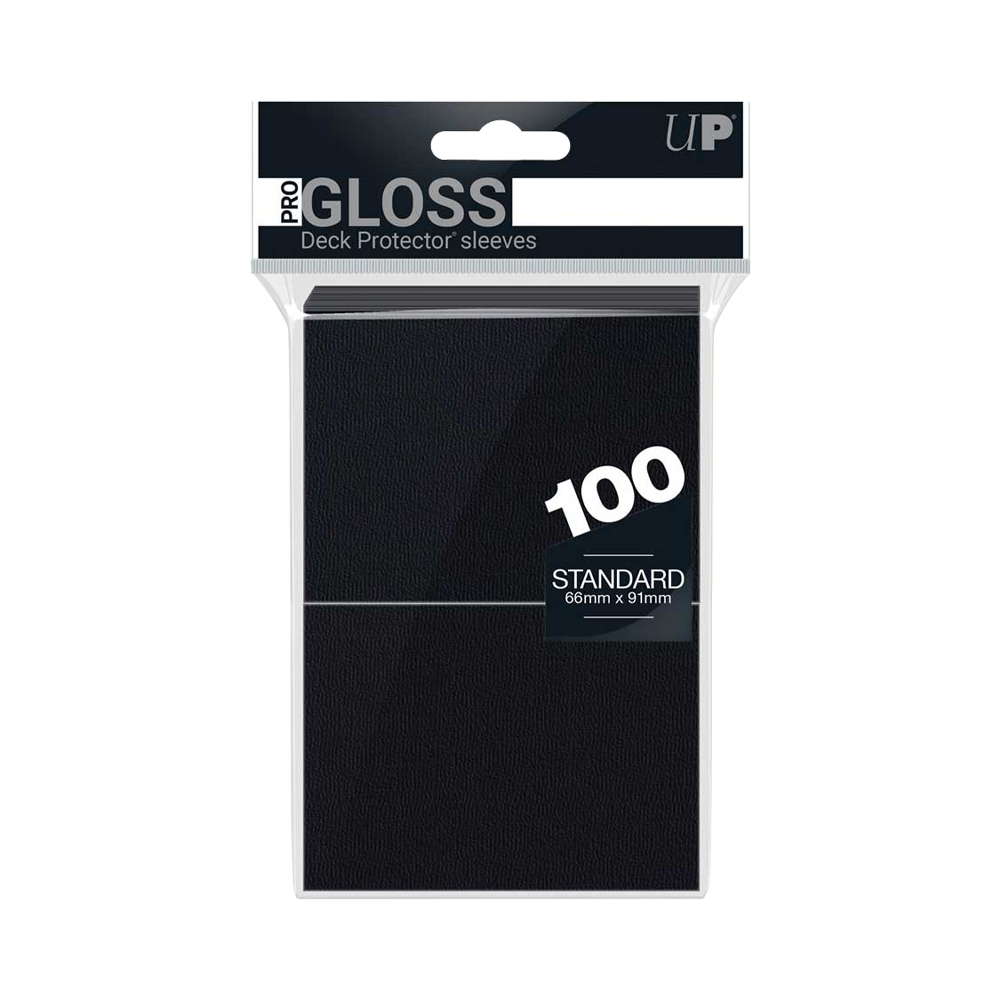 Ultra PRO: PRO-Gloss Standard DECK PROTECTOR Sleeves (100ct) - Svart